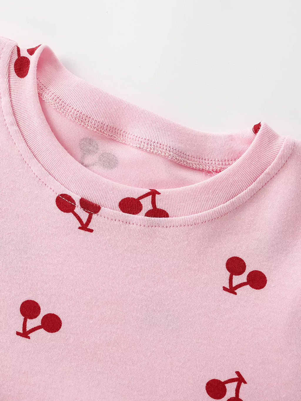 Children's Cherry Print Short Sleeve Dress