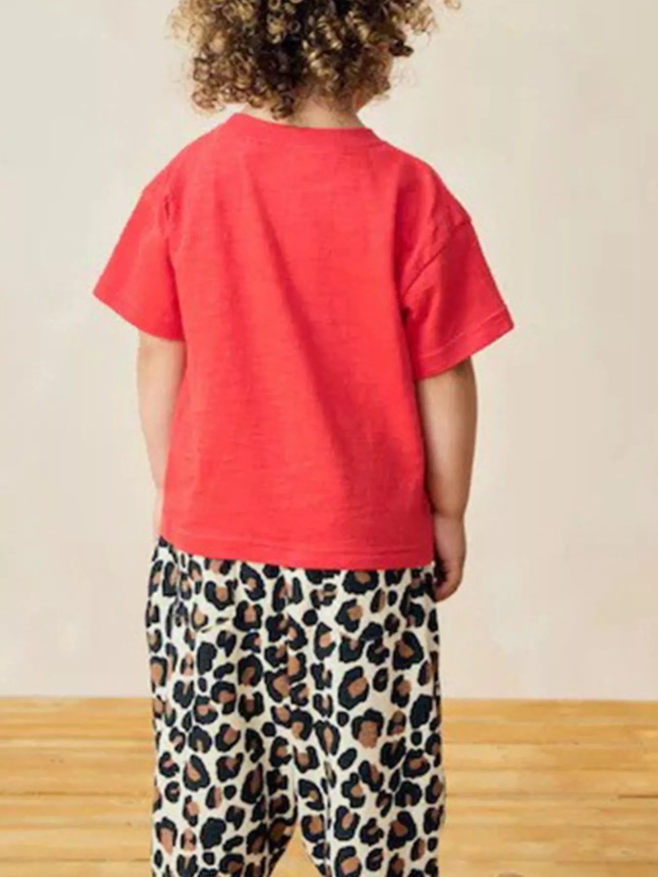 Children's Leopard Graphic Short Sleeve T-Shirt
