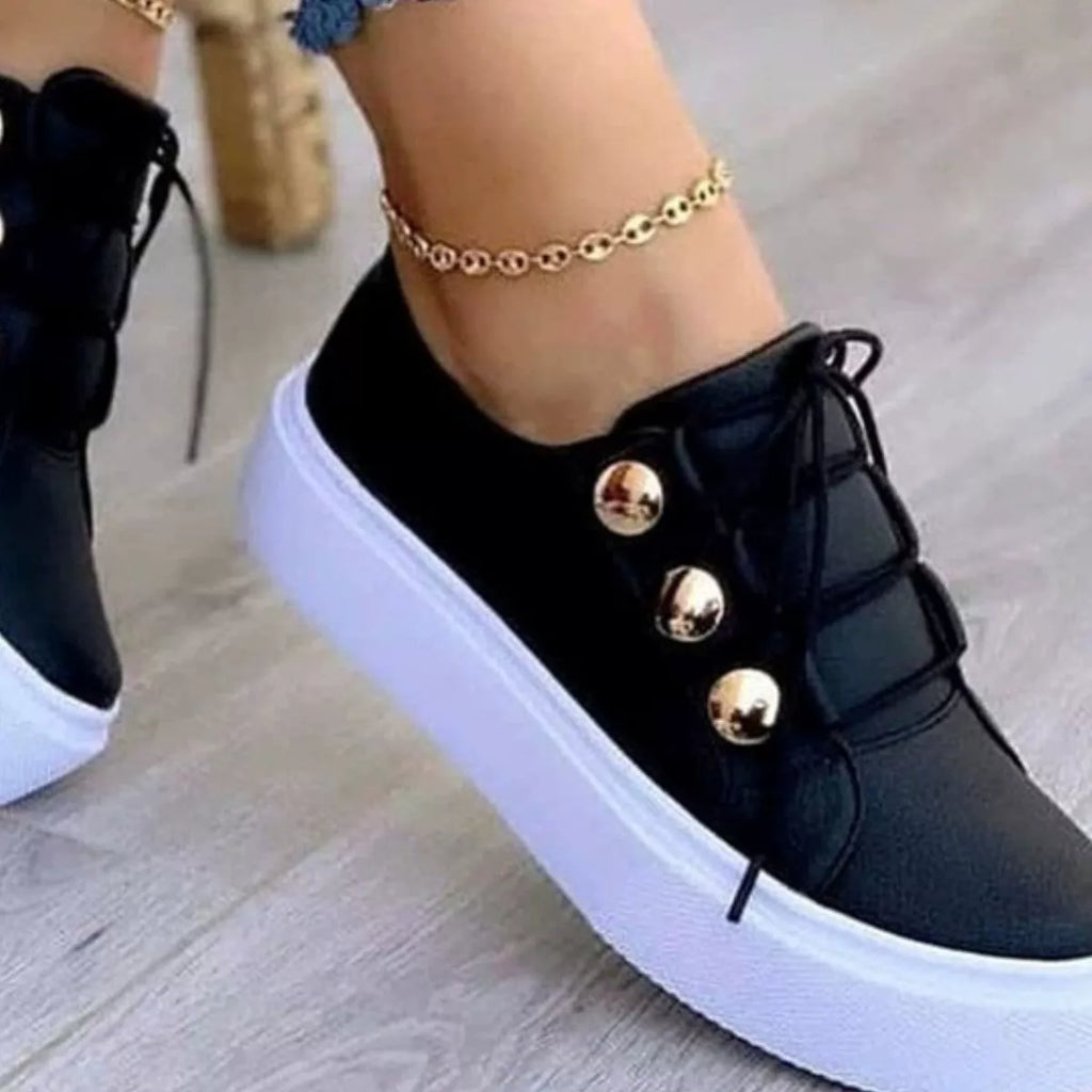 Round Toe Platform Sneakers