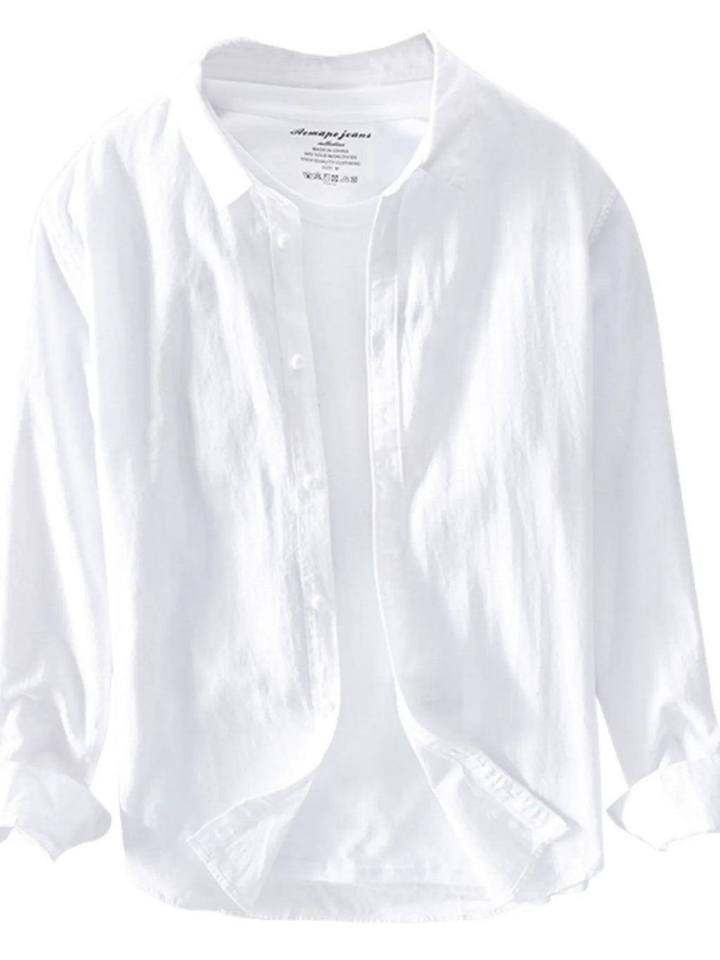 Men's Plus Size Long Sleeve Button-Up Shirt