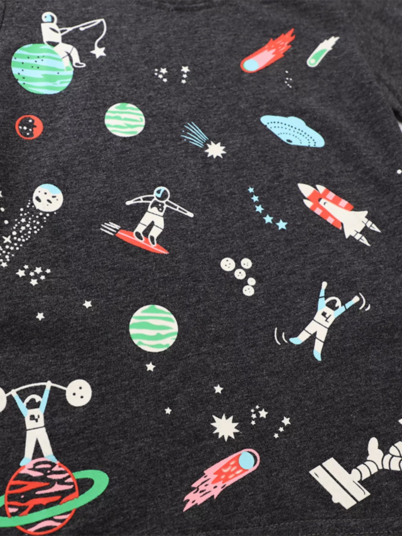 Children's Space-Themed Short Sleeve T-Shirt