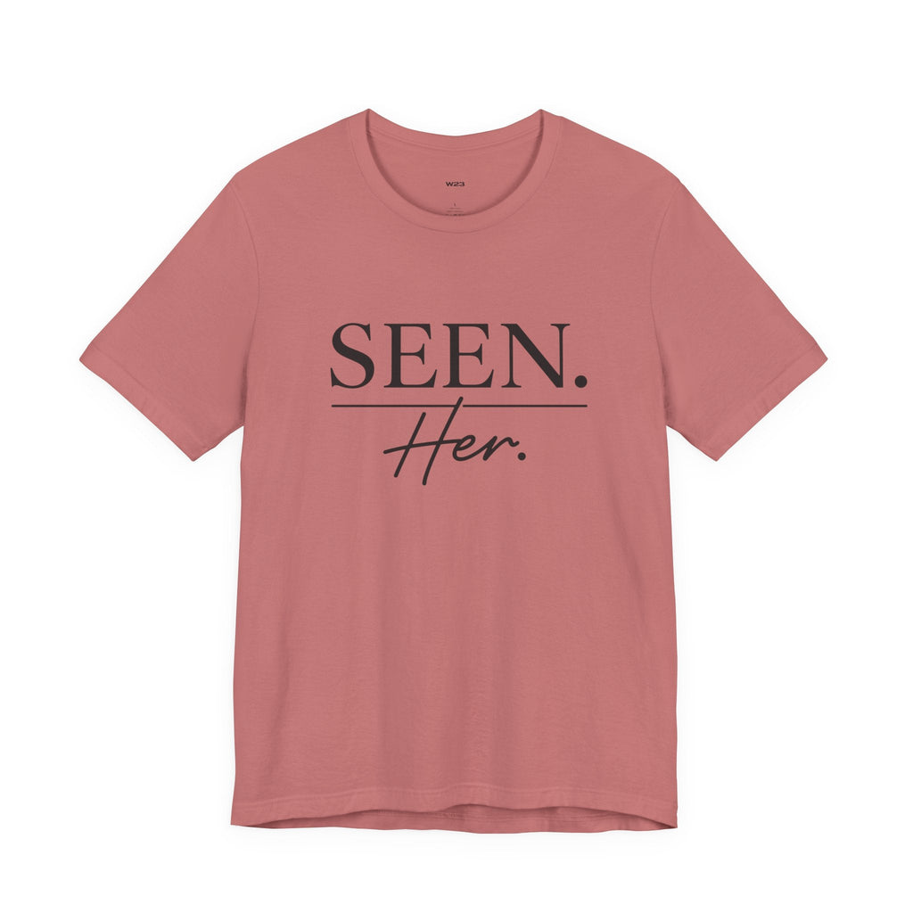 SEEN. Her. Short Sleeve Tee — Black Design