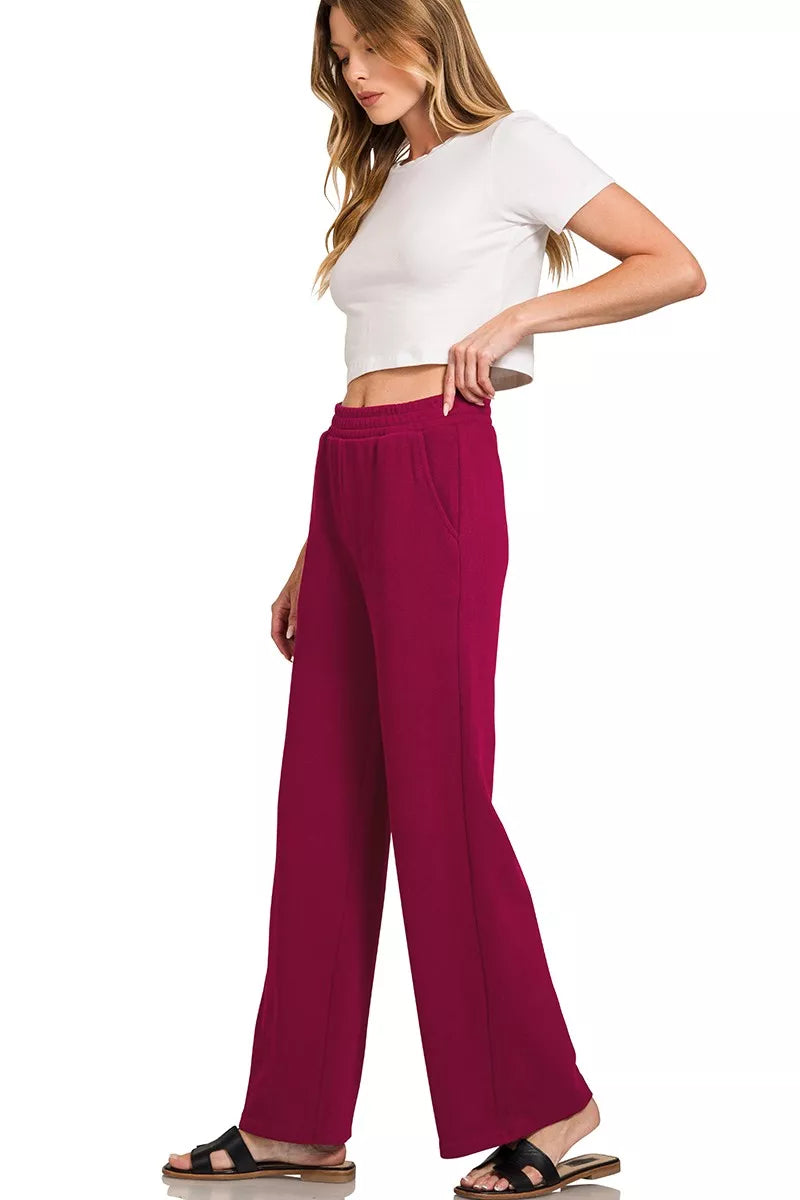 Zenana French Rib Pullover and Pants Set