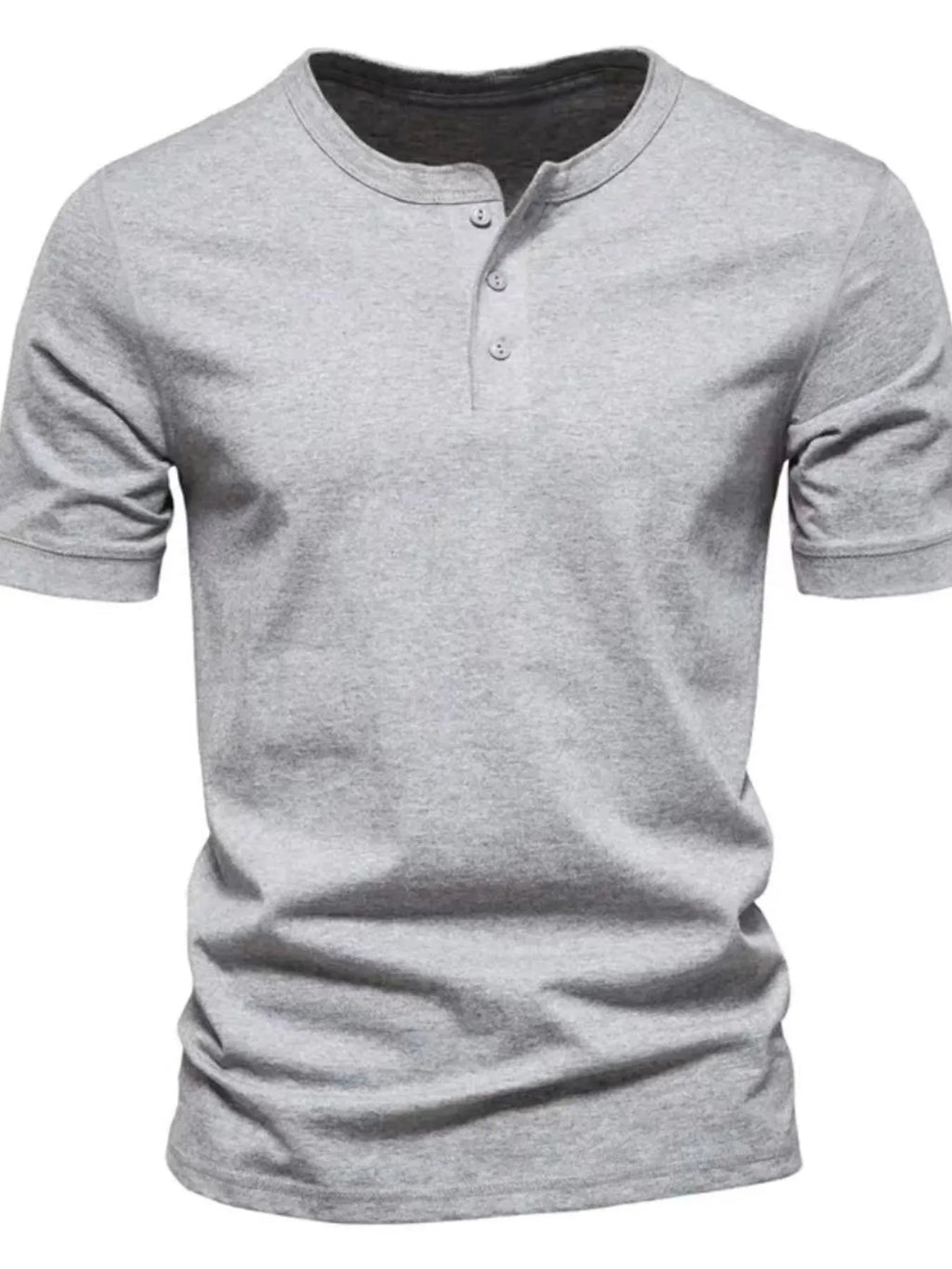 Men's Full Size Button Detail Short Sleeve Top Plus Size