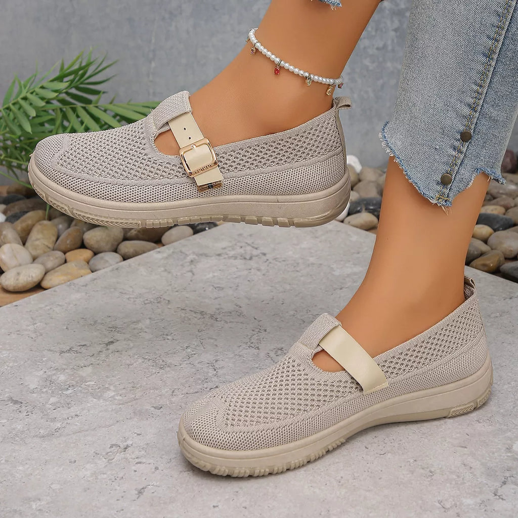 Round Toe Platform Slip-Ons