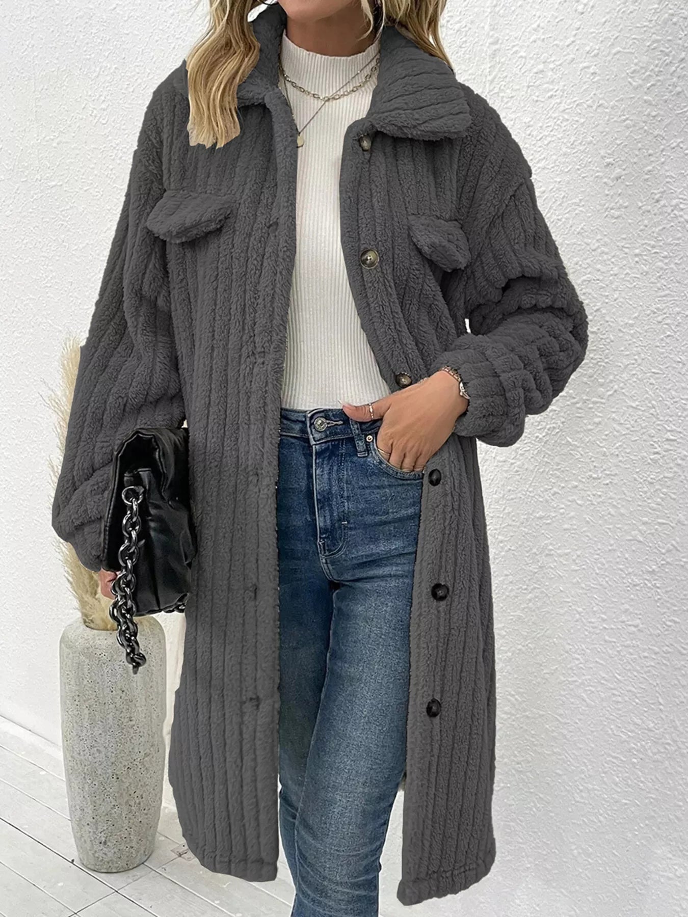 Button-Down Longline Outerwear