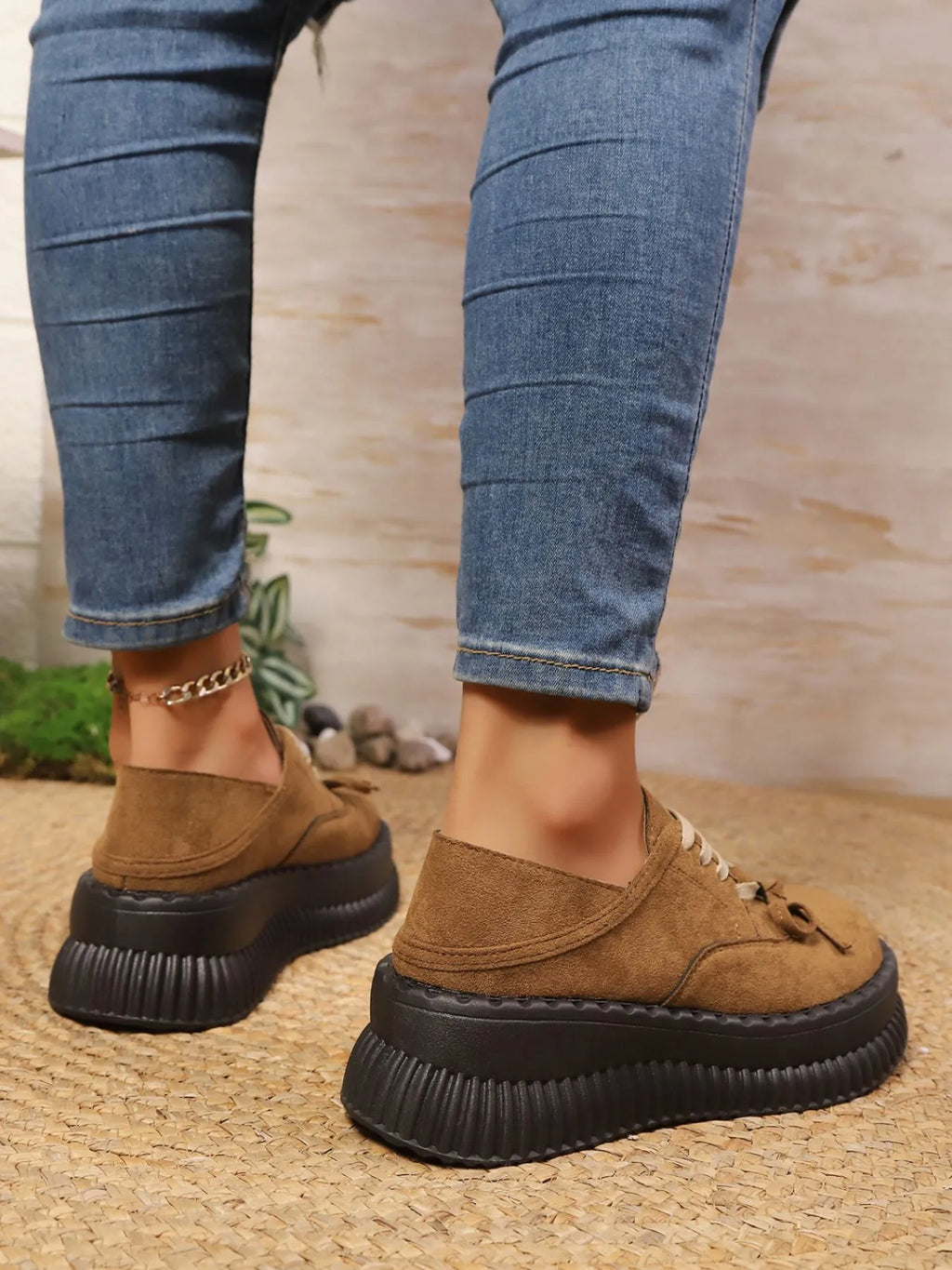Lace  Up Platform Loafers