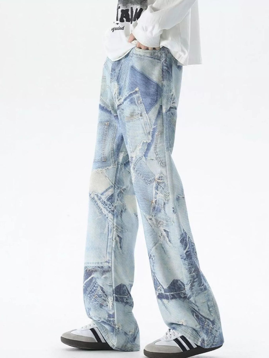 Men's Plus Size Wide Leg Jeans