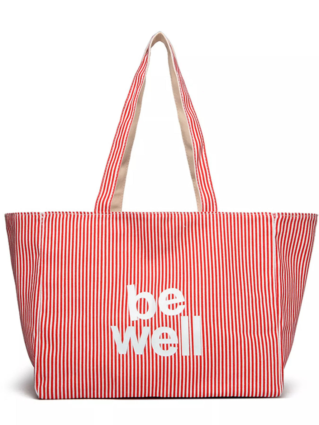 Striped Canvas Duffel Bag