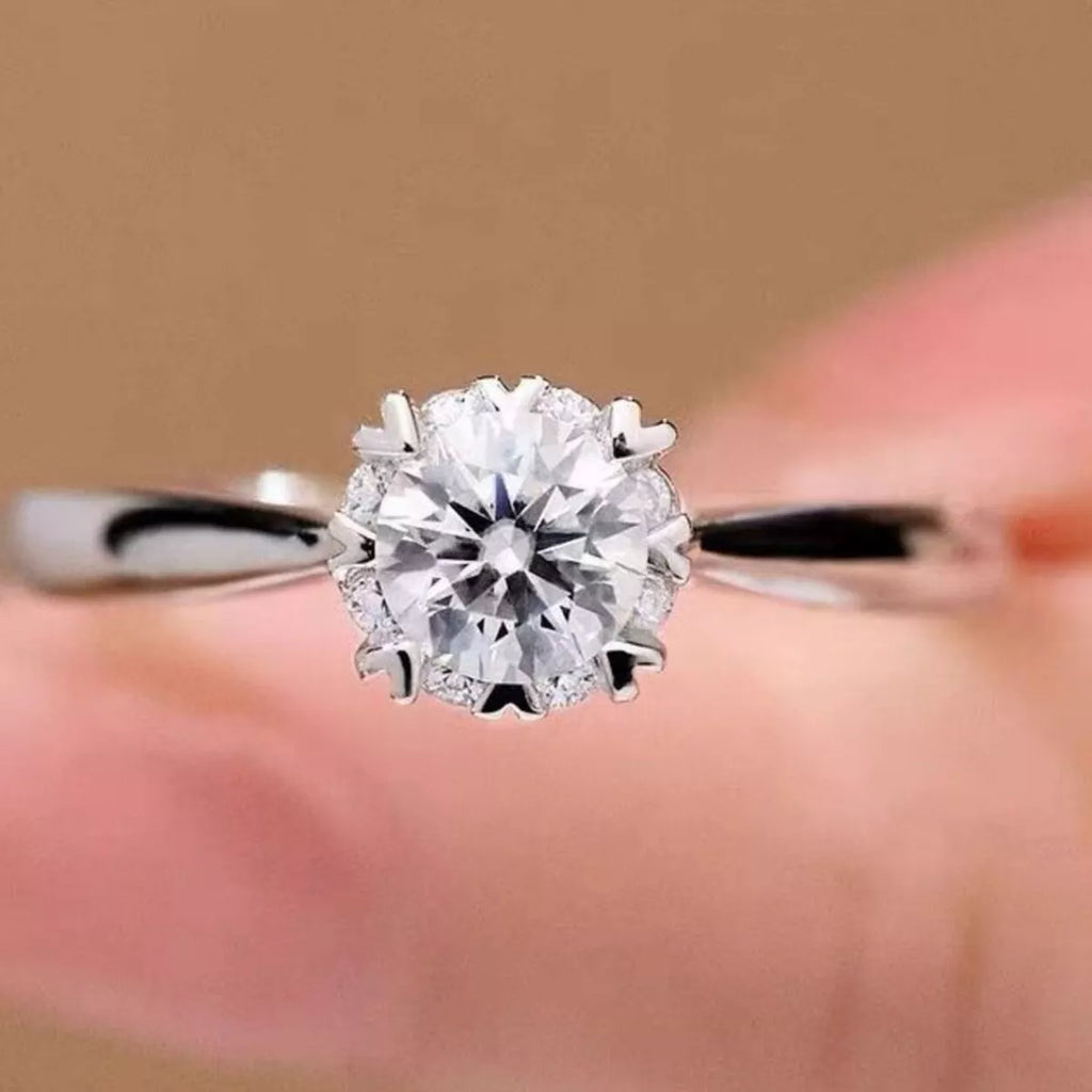 925 Sterling Silver Moissanite Ring