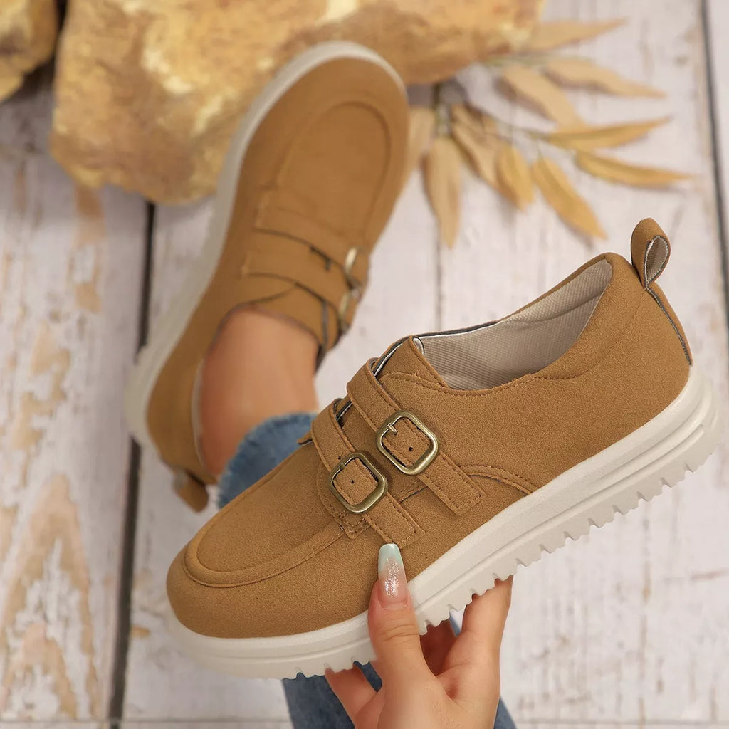 Buckle Accent Casual Loafers