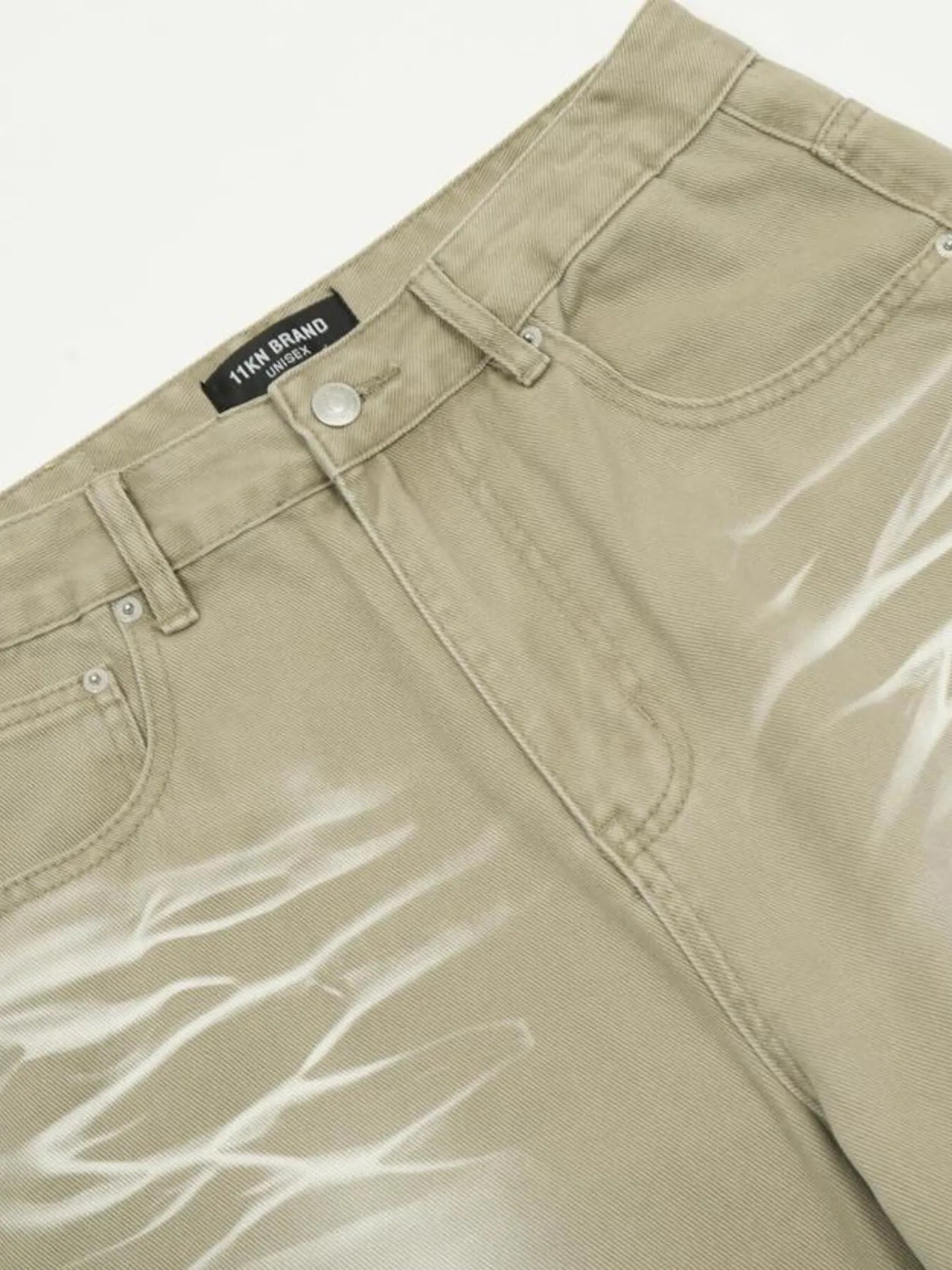 Men's Wide Leg Wash Jeans