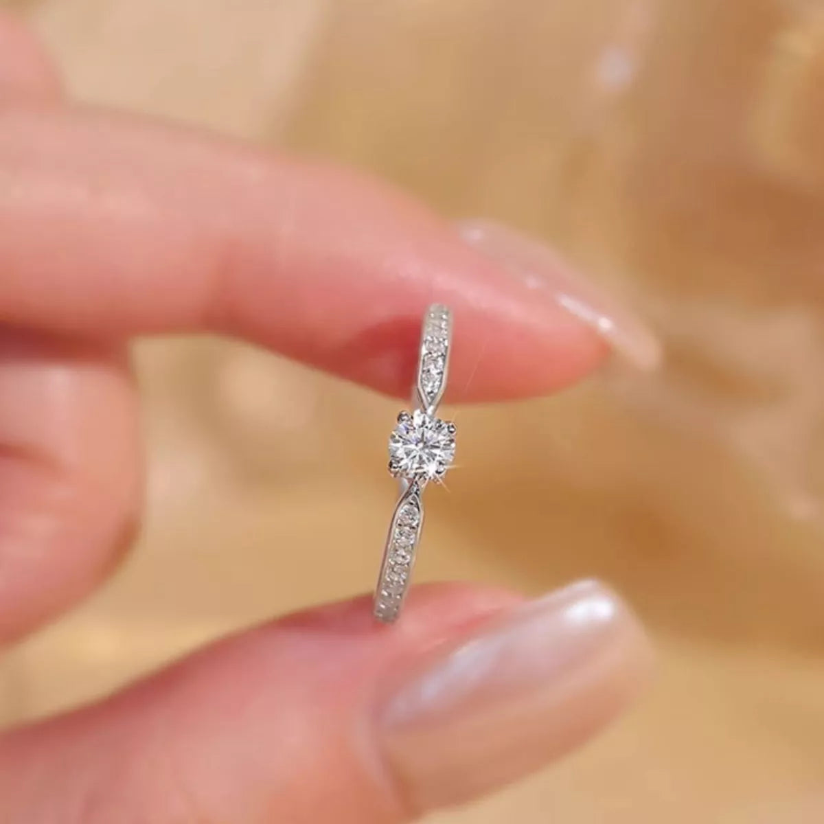 1 Carat 925 Sterling Silver Moissanite Ring
