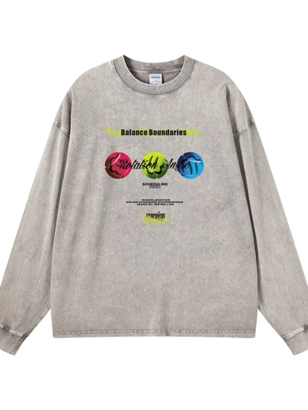 Men's Graphic Round Neck Long Sleeve T-Shirt