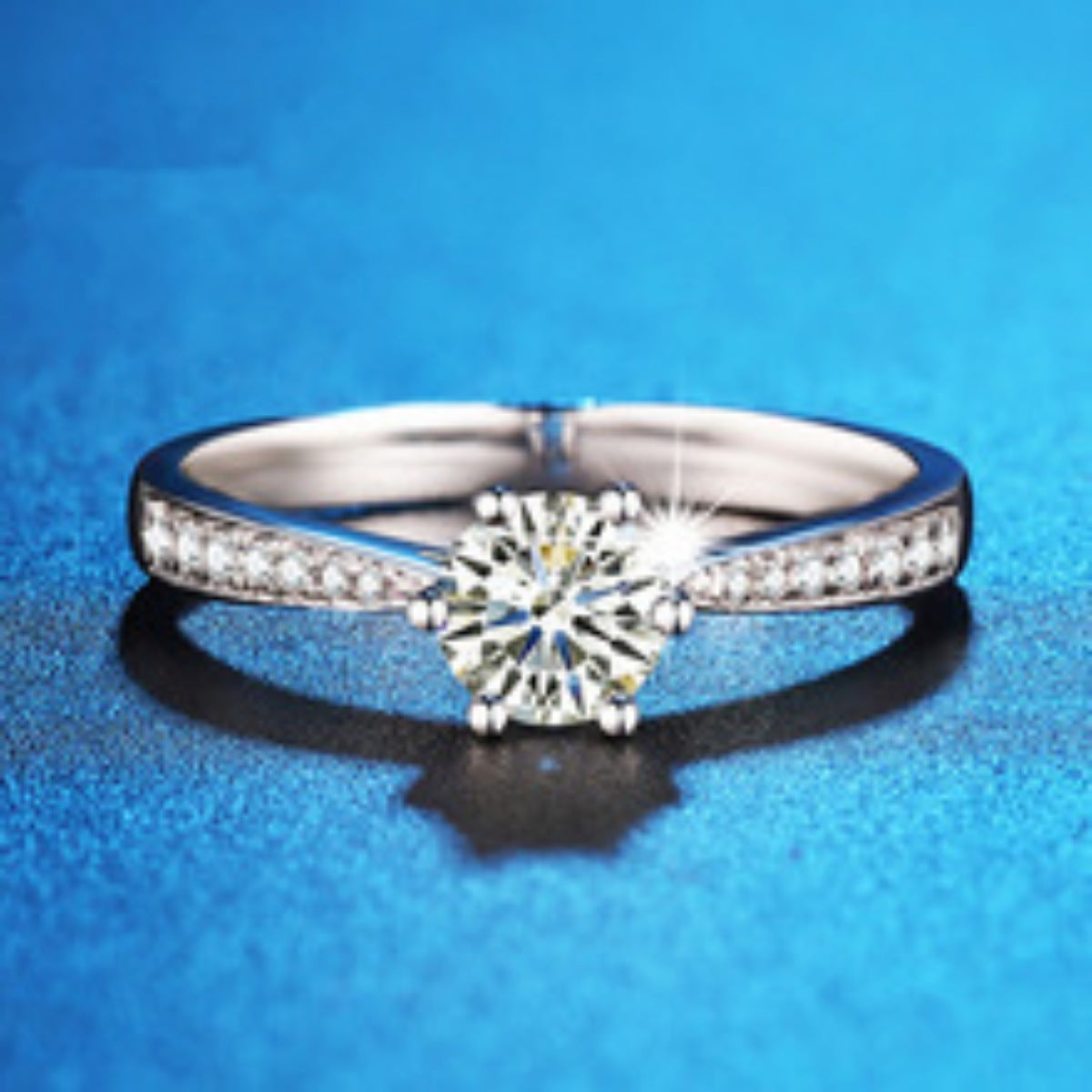 1 Carat Moissanite 925 Sterling Silver Ring