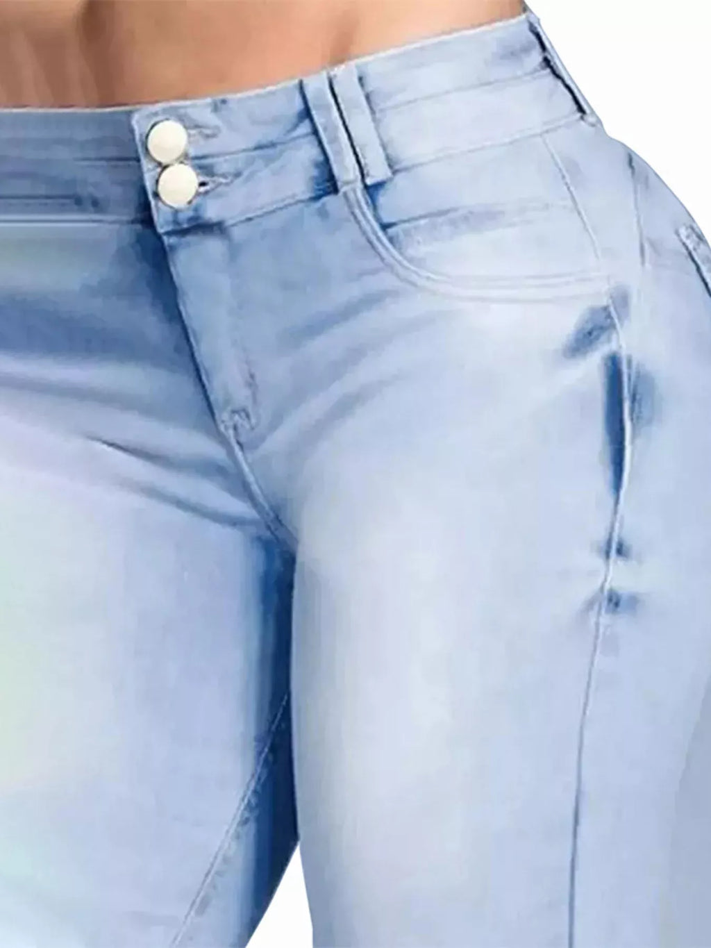 Full Size Wash High-Waisted Flare Jeans Plus Size