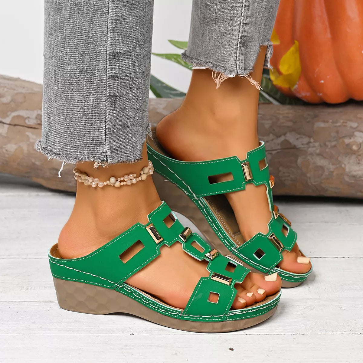 Open Toe Wedge Sandals