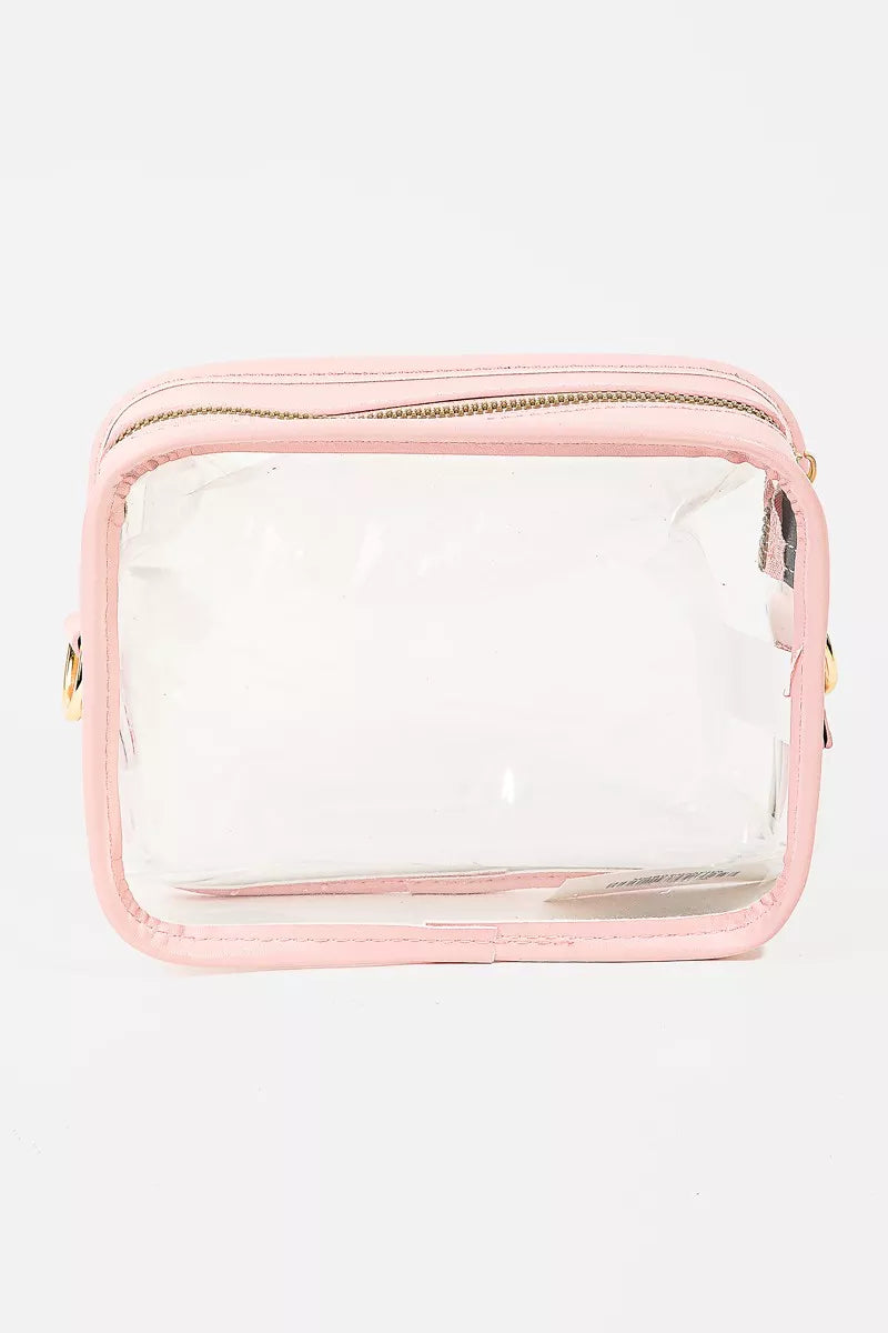 Fame PVC Clear Rectangular Crossbody Bag