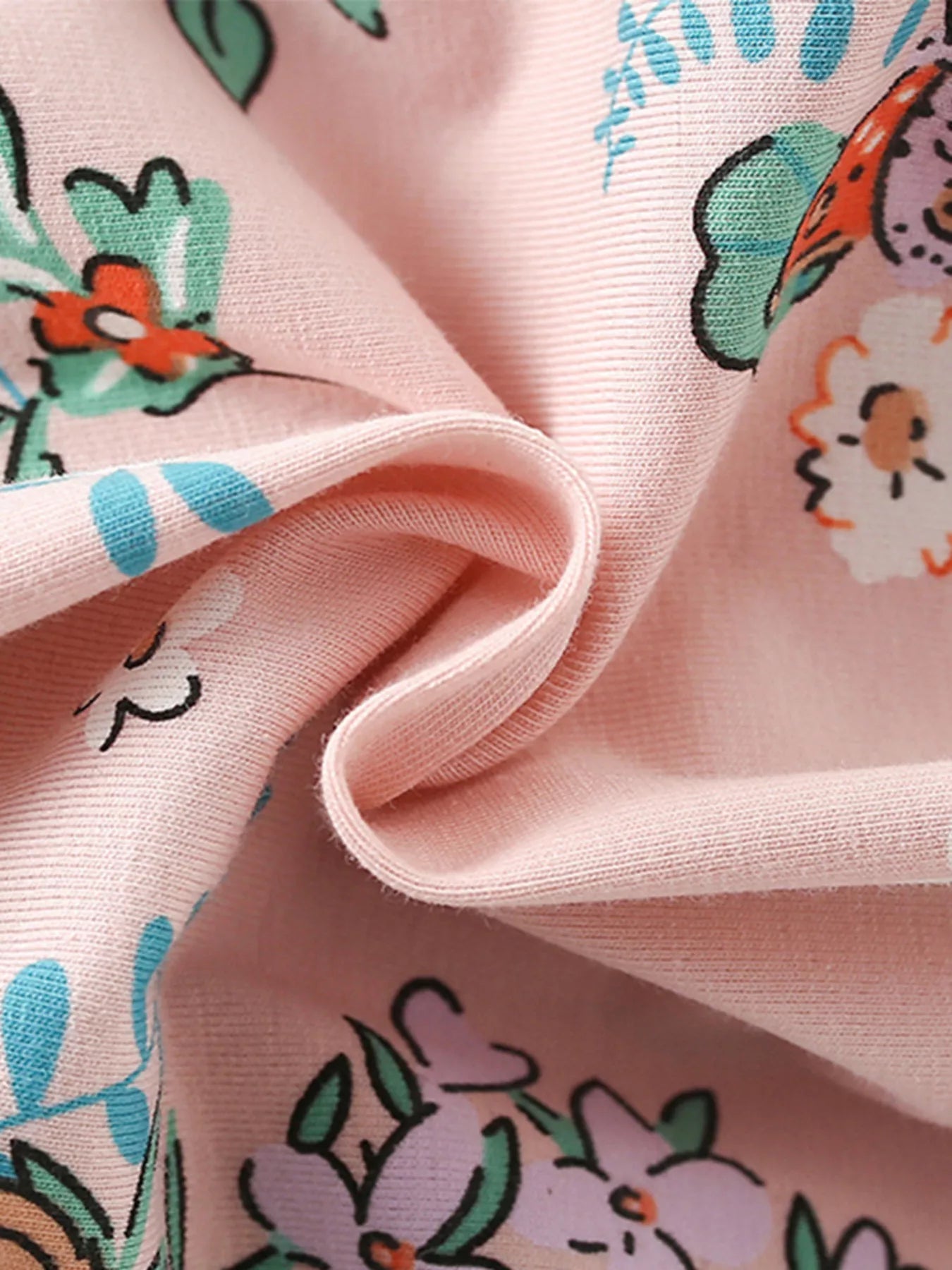 Children's Sleeveless Floral Animal Print Casual Dress