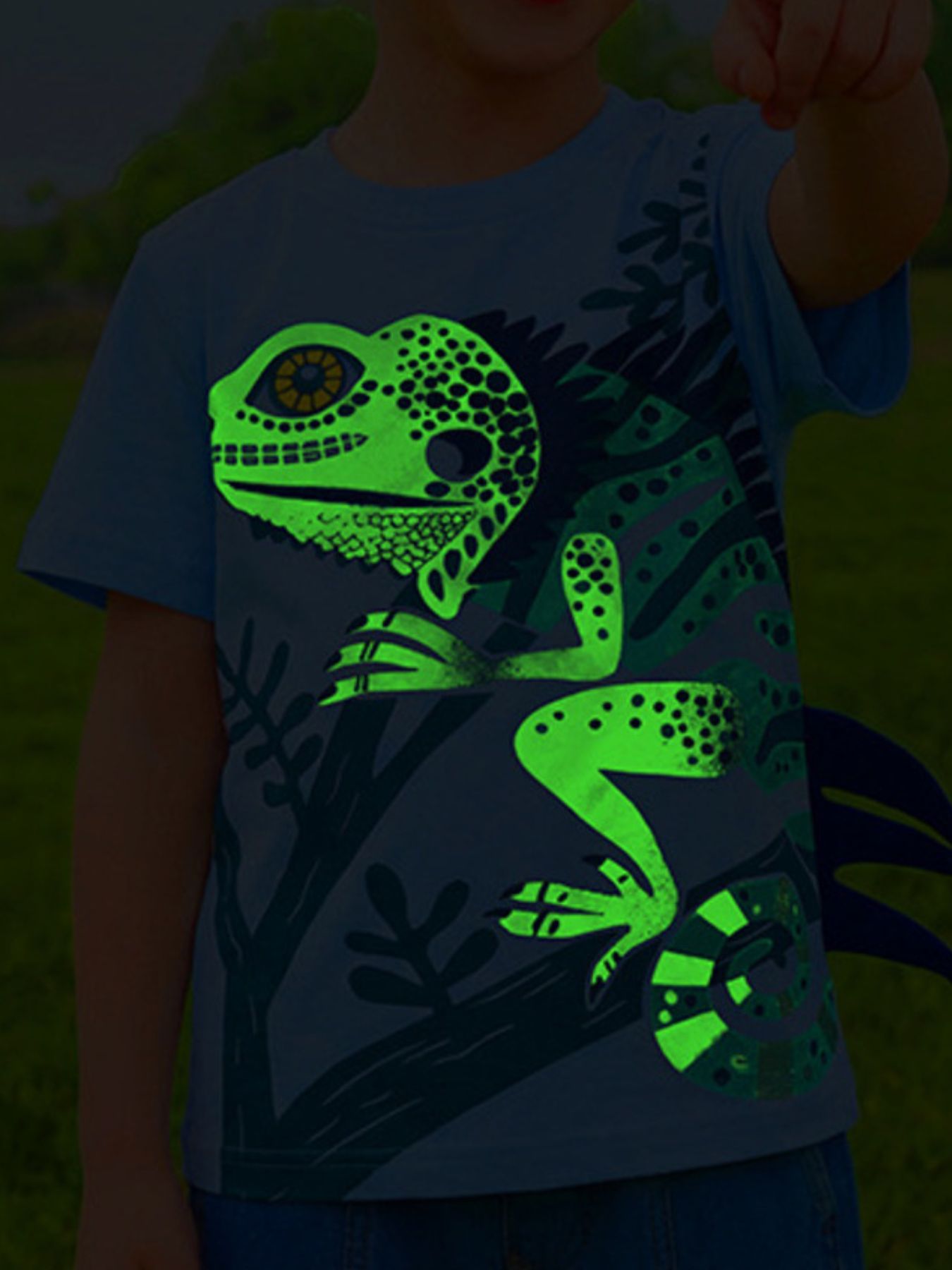 Children's Lizard Graphic Short Sleeve T-Shirt