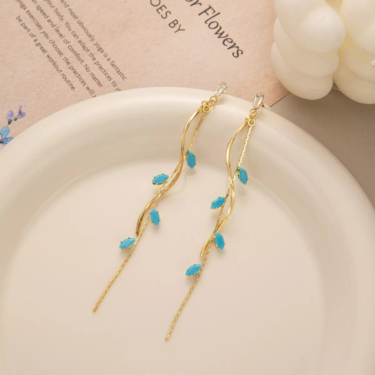 18K Gold-Plated Chain Drop Earrings