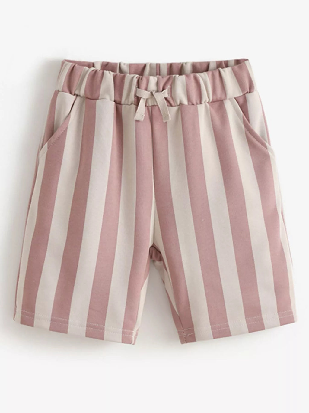 Children's Striped Elastic Waist Casual Shorts