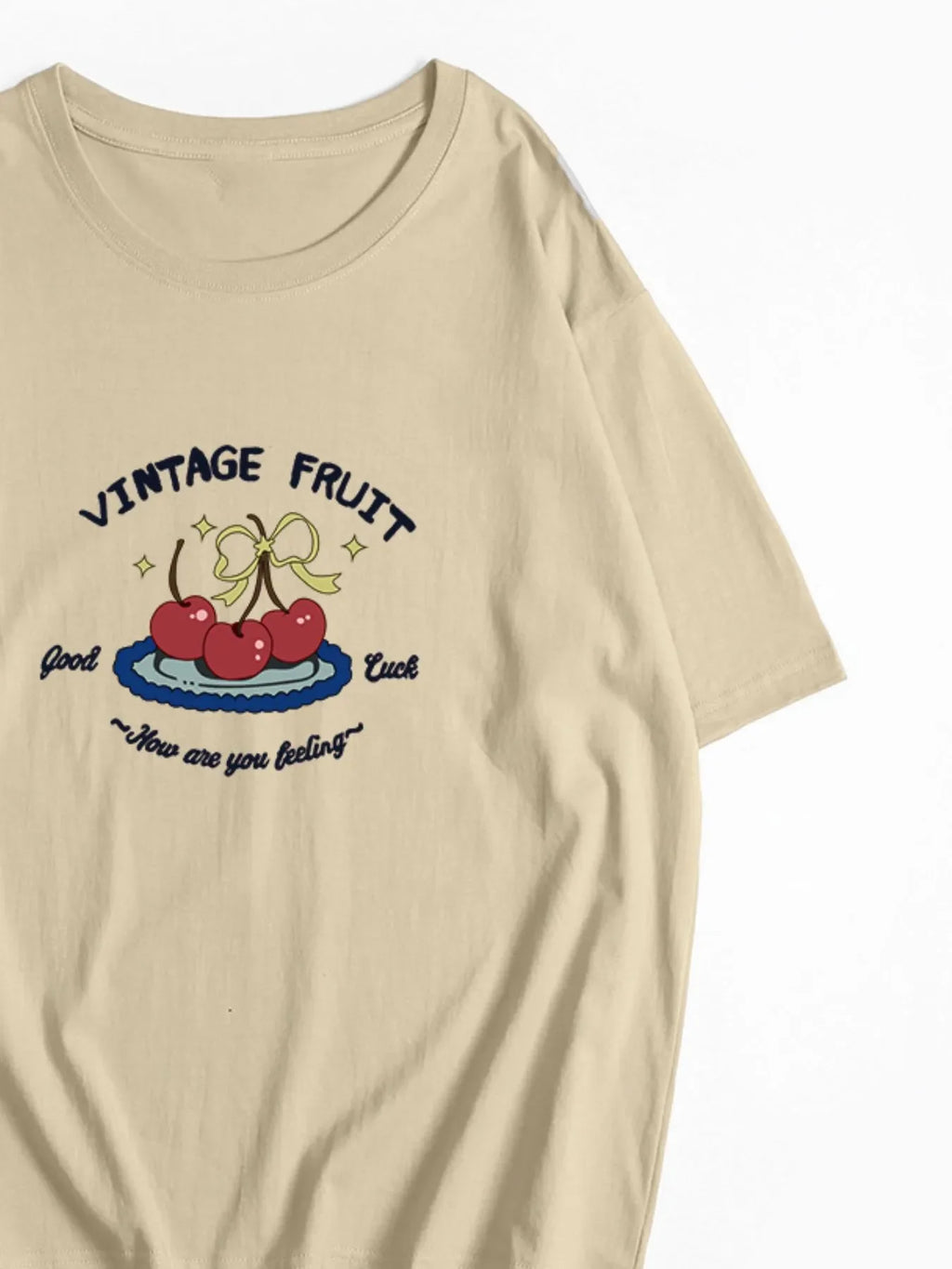 Plus Size Fruit Graphic Round Neck T-Shirt