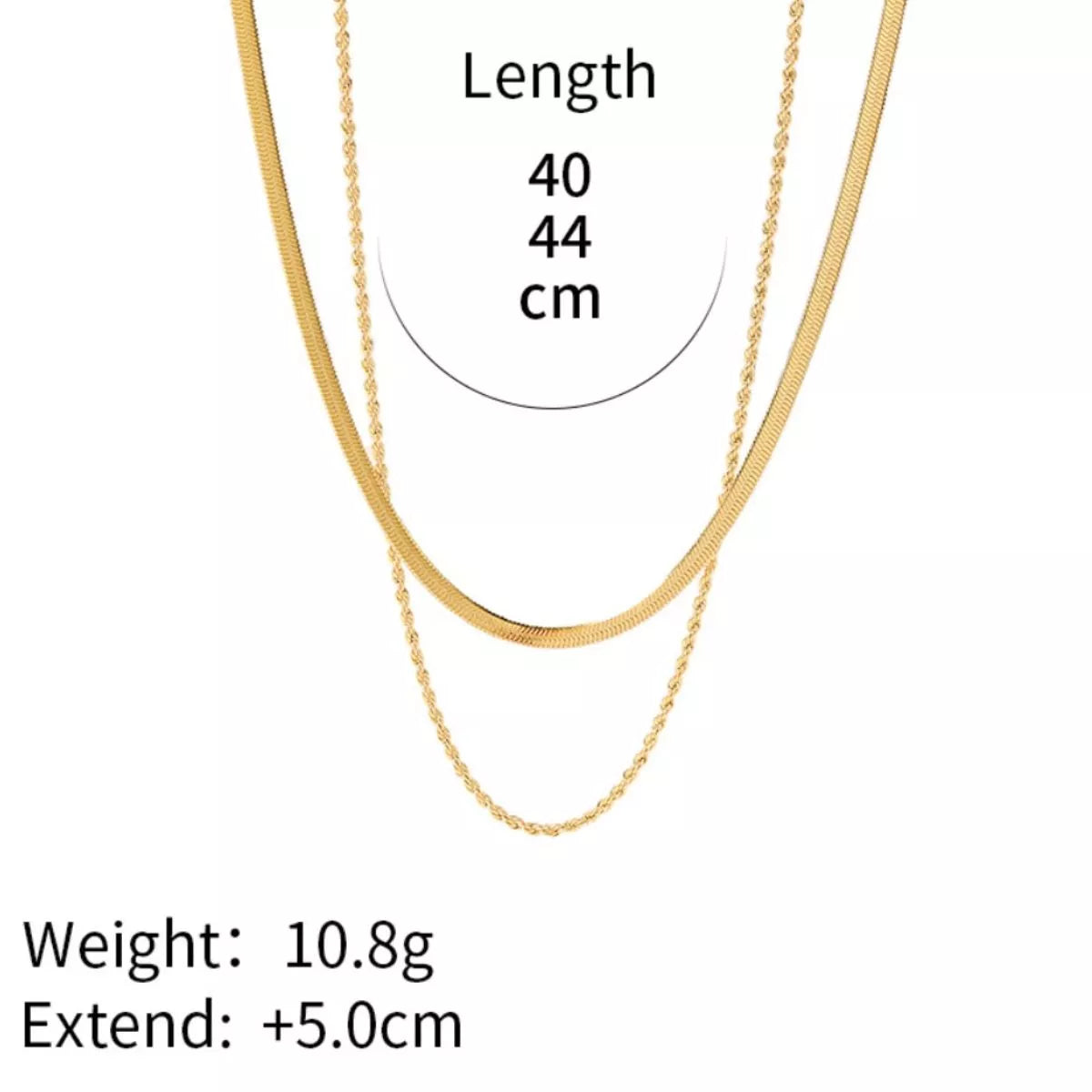 18K Gold-Plated Stainless Steel Layered Necklace