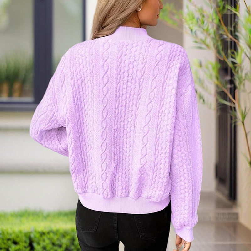 Ribbed Button-Up Knit Shacket