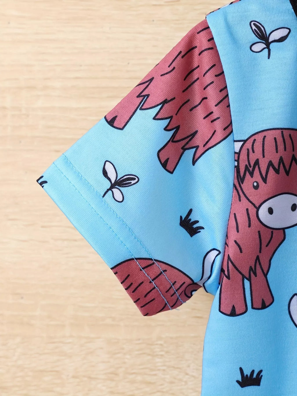 Children's Highland Cow Print Pajama Set