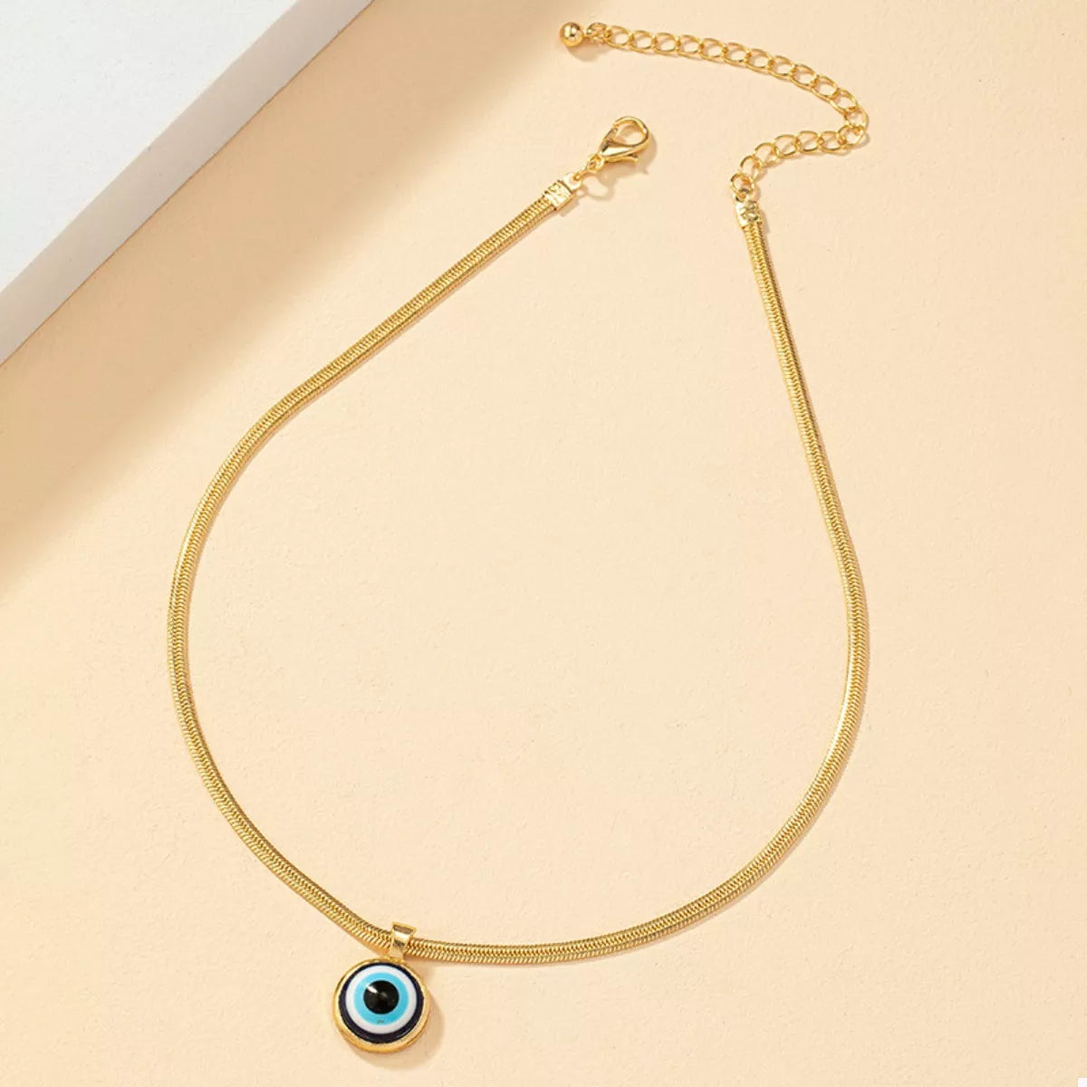 18K Gold-Plated Evil Eye Pendant Necklace