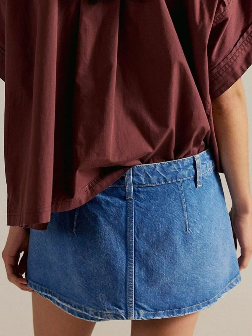 Classic Wash Denim Mini Skort