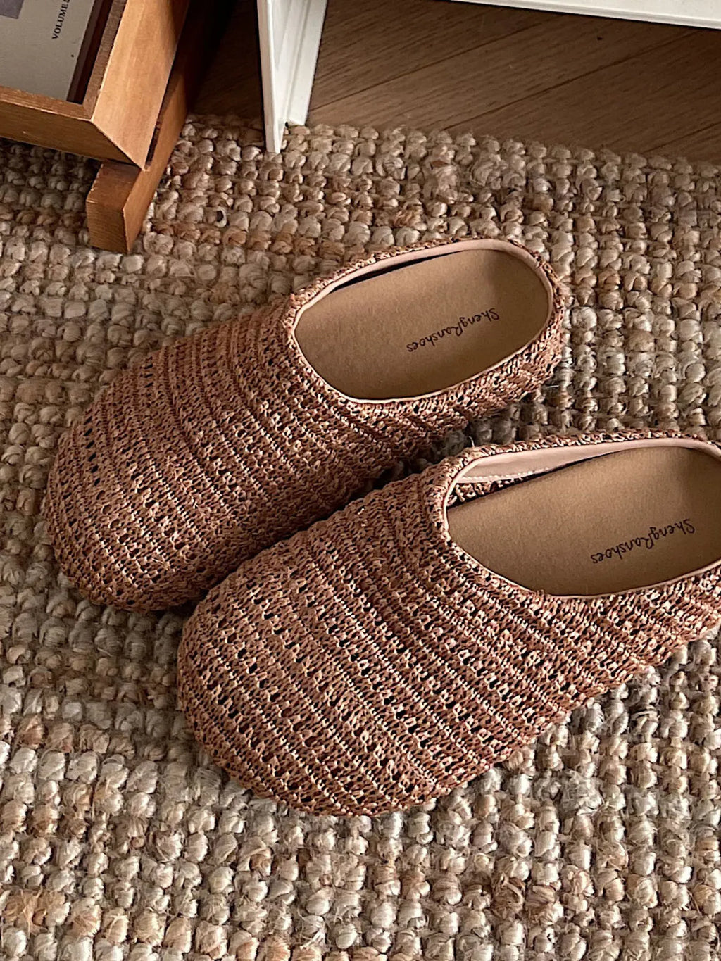 Knitted Round Toe Slip-Ons