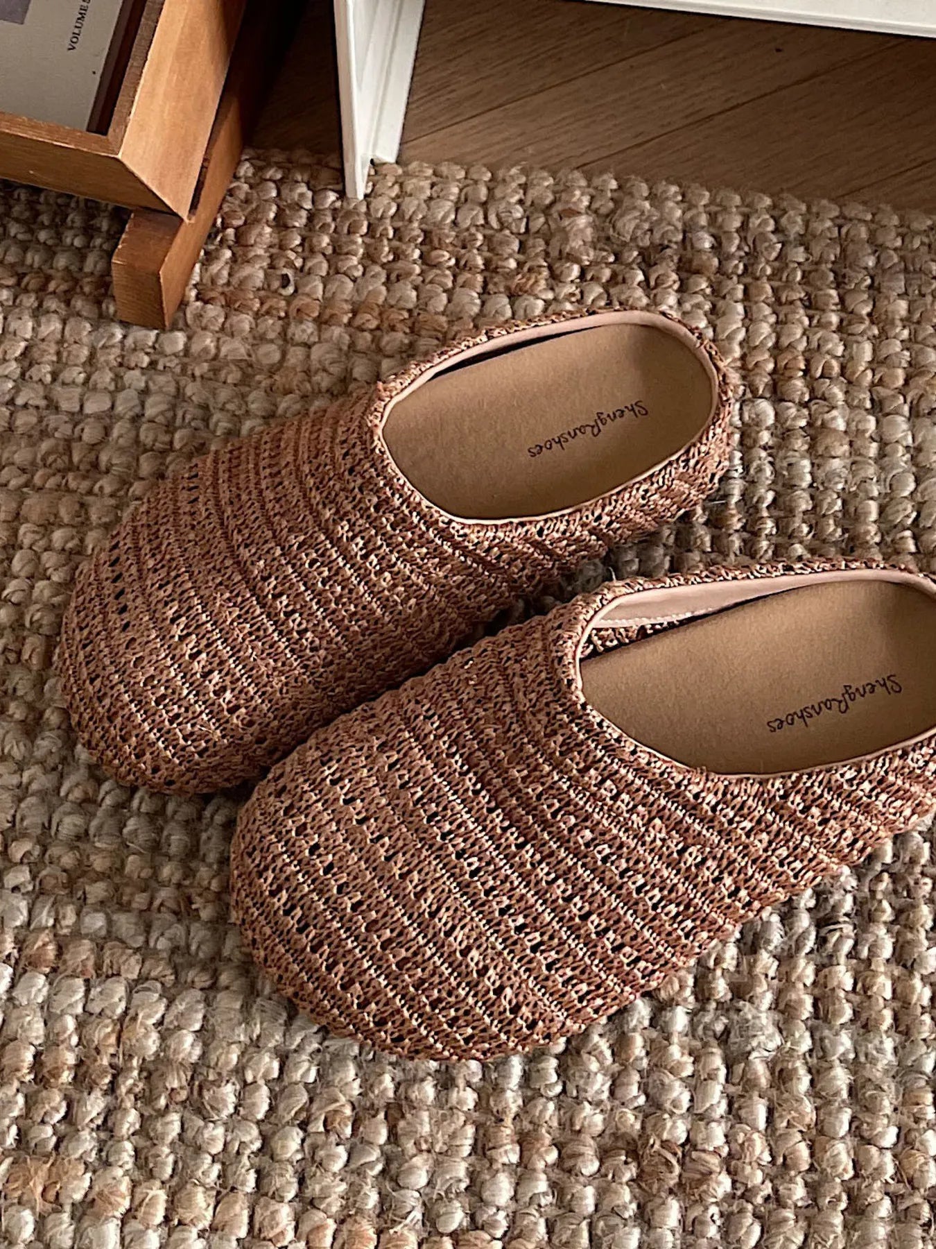 Knitted Round Toe Slip-Ons