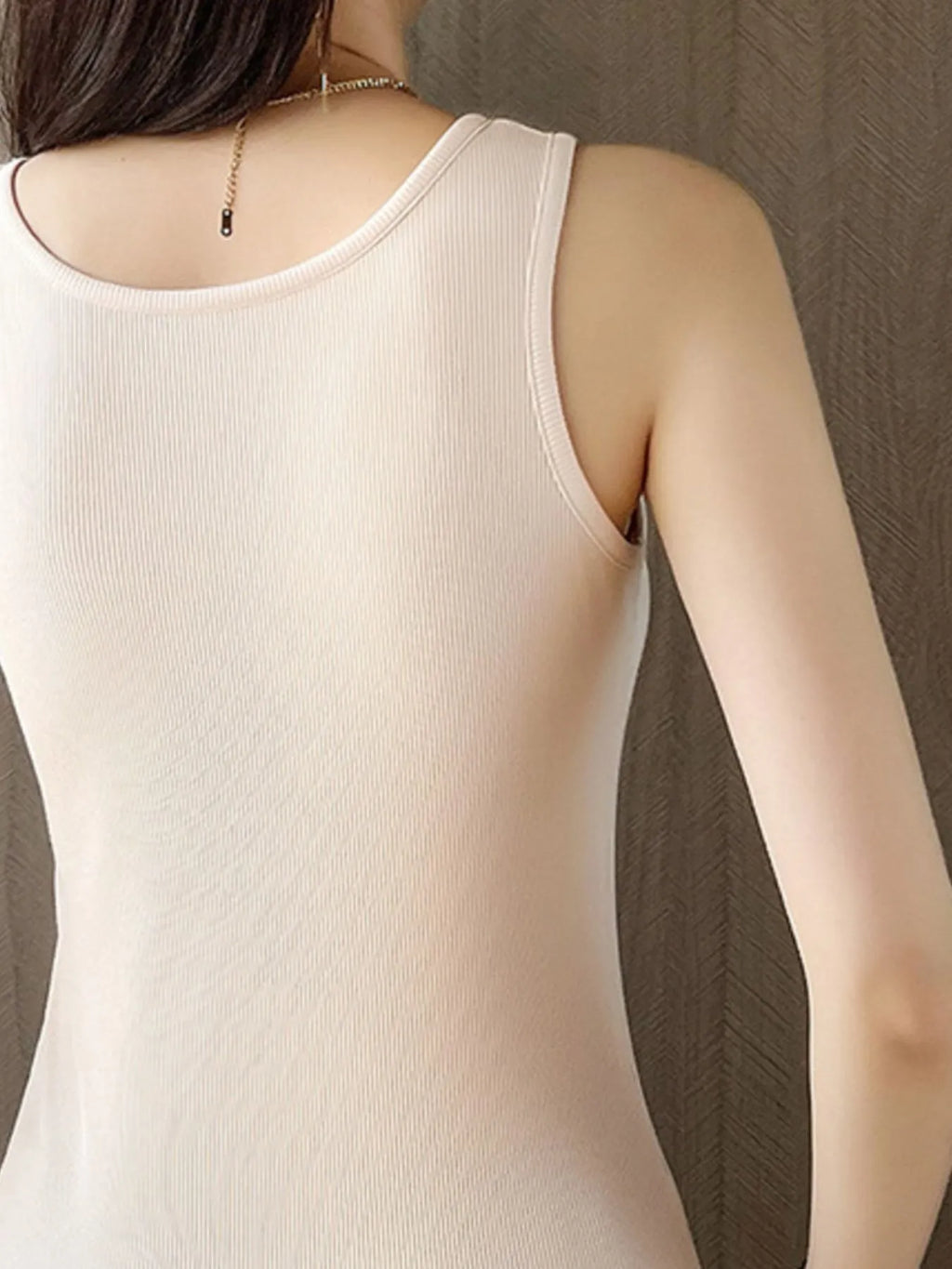 Round Neck Wide Strap Tank