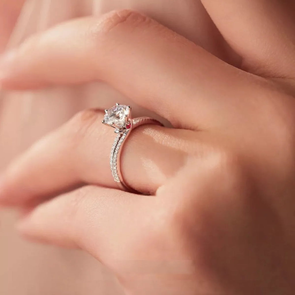 1 Carat 925 Sterling Silver Moissanite Ring