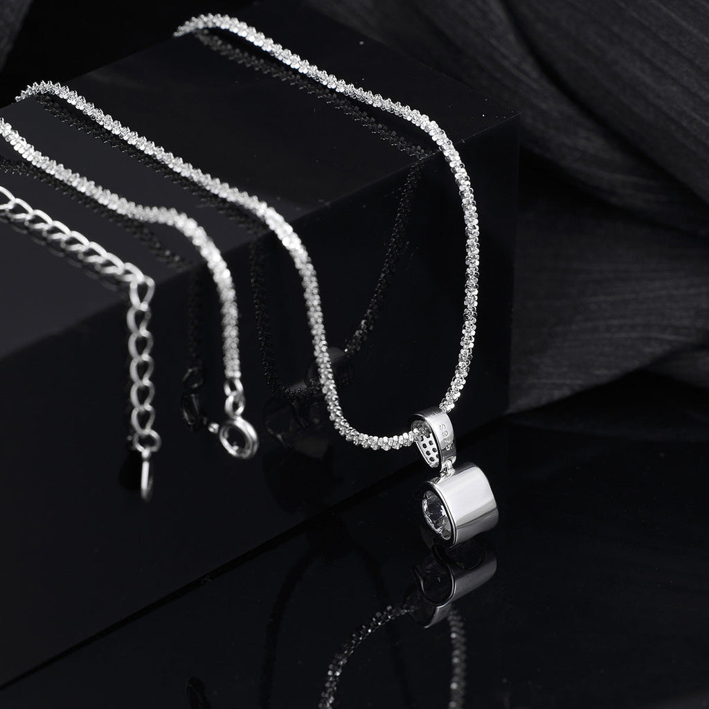 925 Sterling Silver Zircon Pendant Necklace