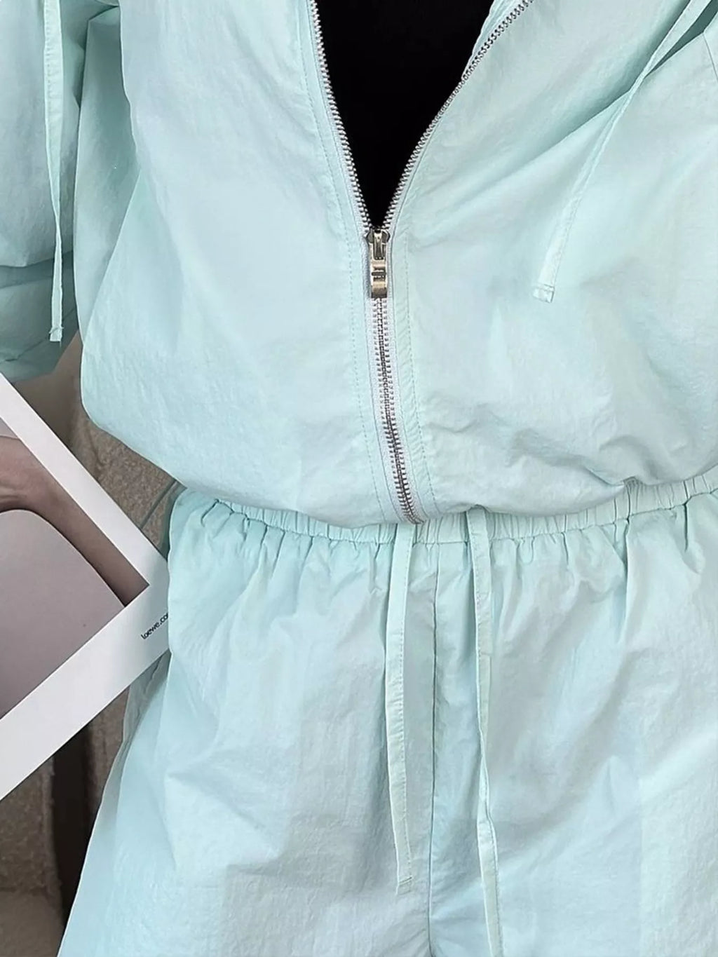 Lightweight Hooded Jacket and Shorts Set