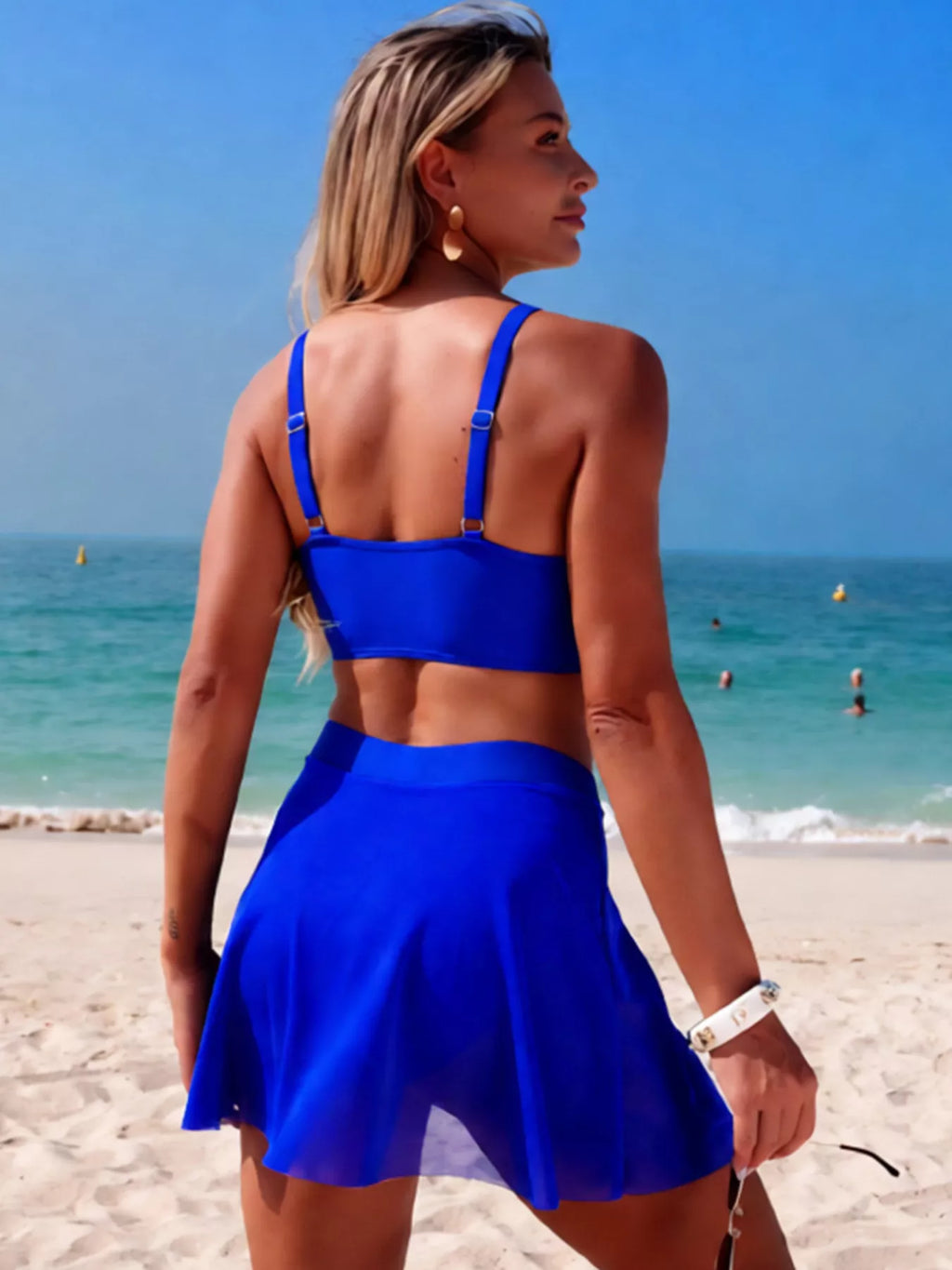 Twist Front Cami and Skort Swim Set
