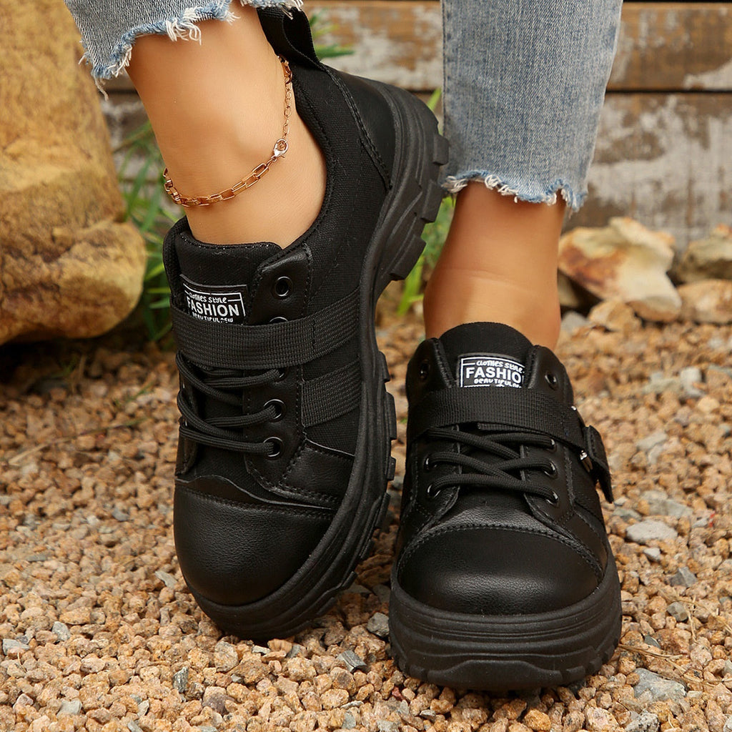 Lace Up Platform Casual Sneakers