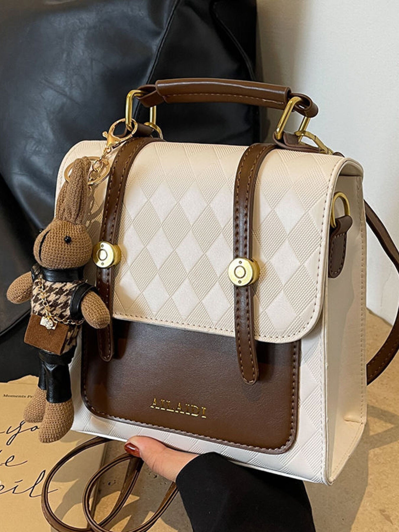 Quilted Flap Backpack Bag