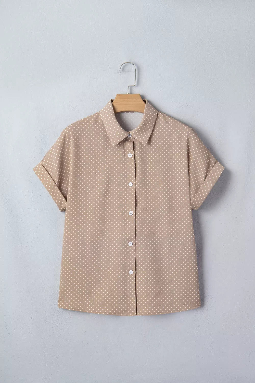 Polka Dot Print Short Sleeve Shirt