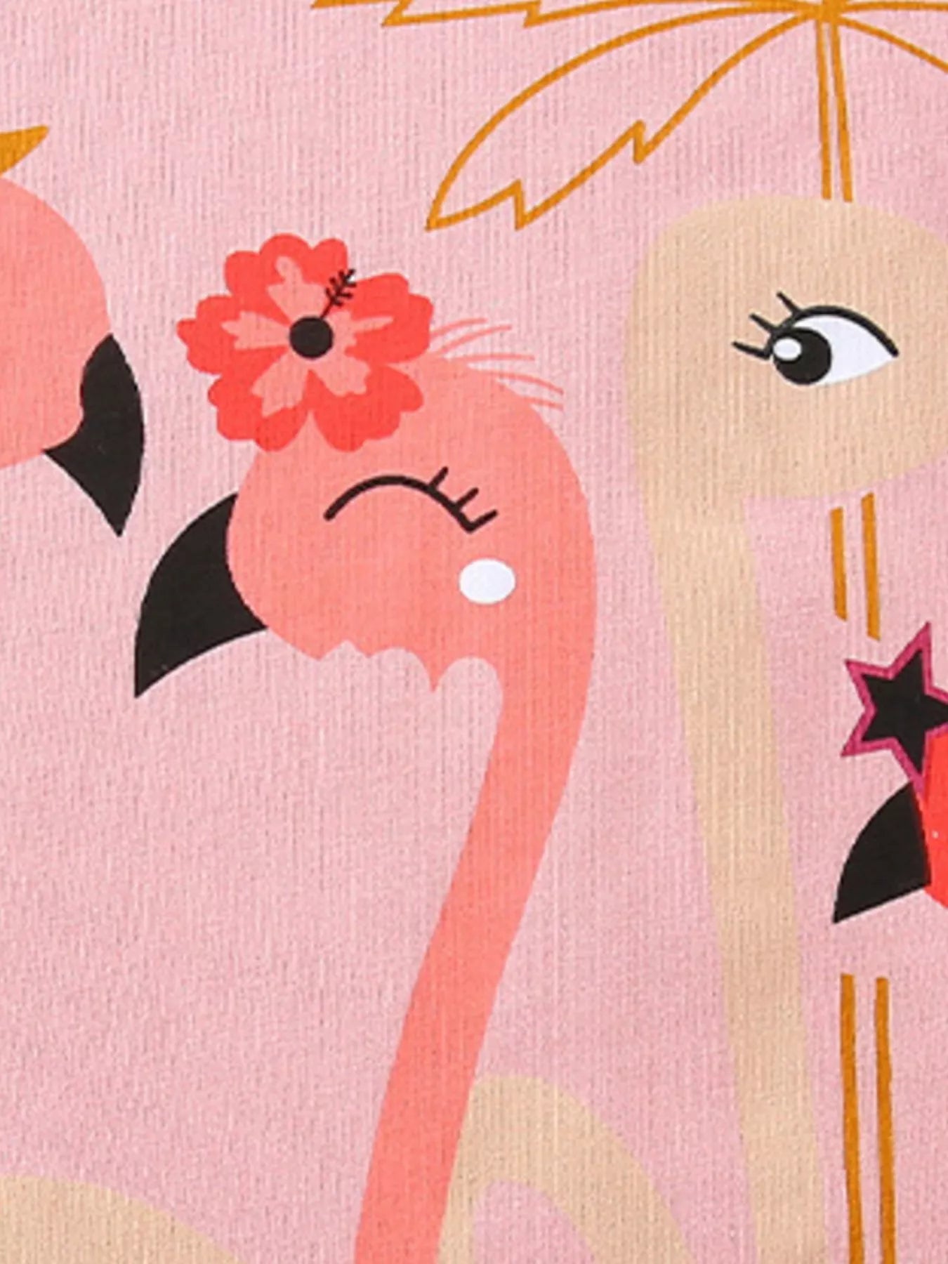 Children's Flamingo Print Tee and Shorts Set