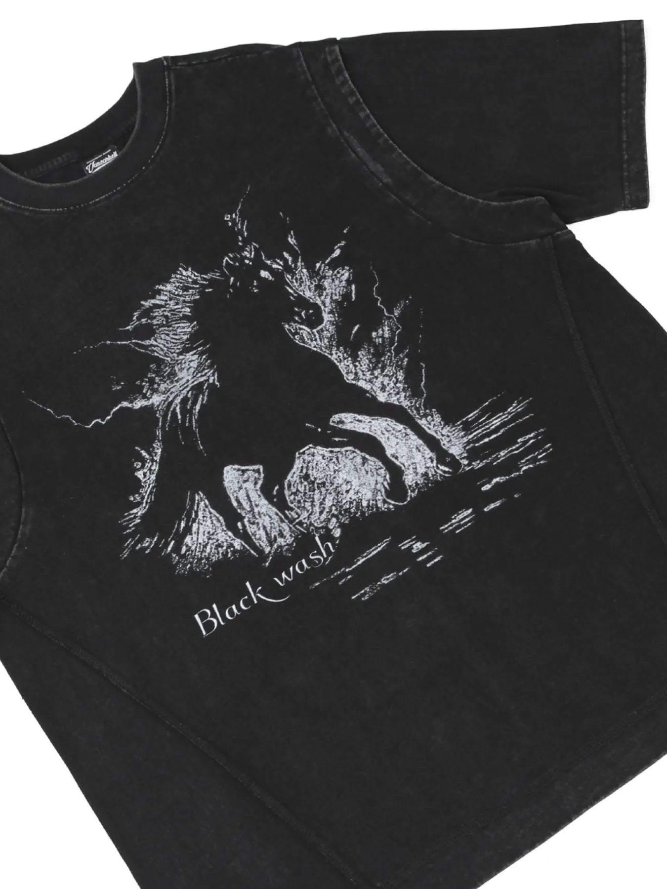 Men's Wash Graphic Round Neck T-Shirt