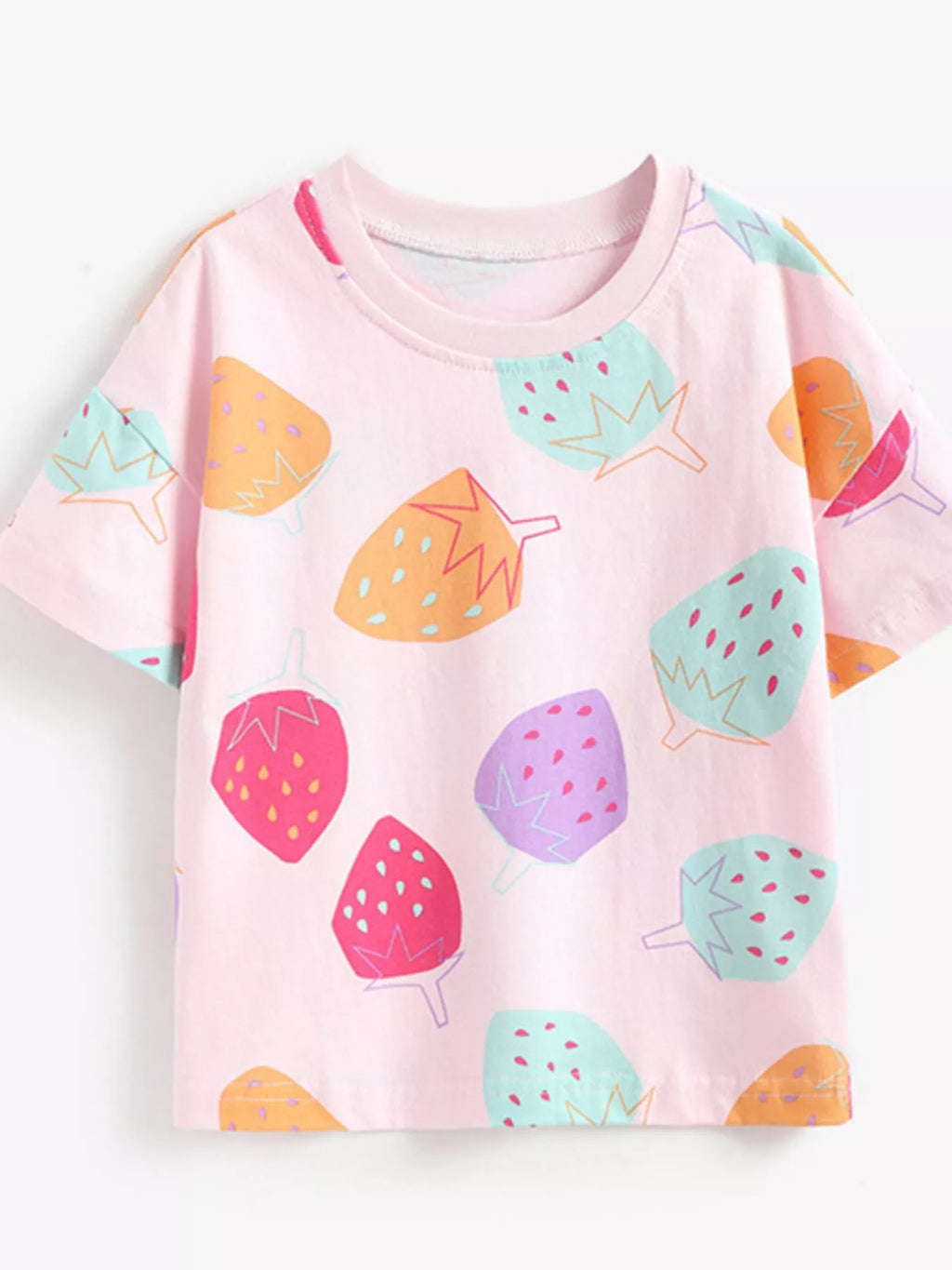 Children's Strawberry Print Short Sleeve Tee