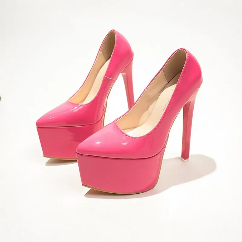 Point Toe Platform Stiletto Pumps