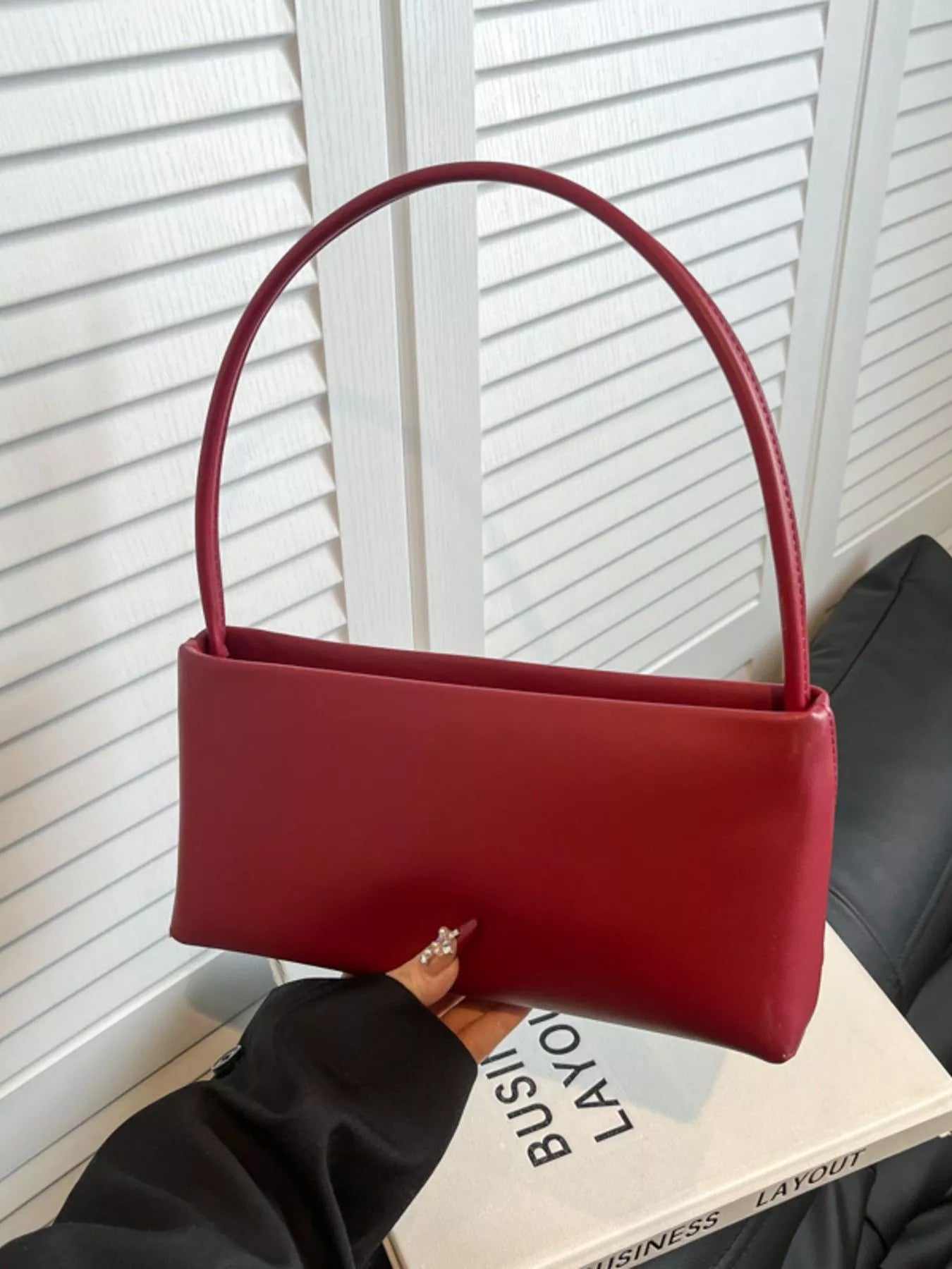 Leather Rectangular Shoulder Bag