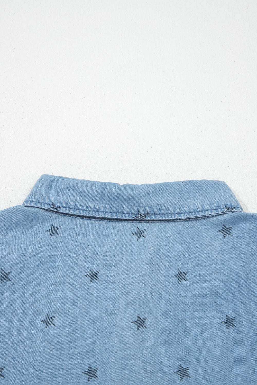 Double Chest Pocket Short Sleeve Denim Shirt