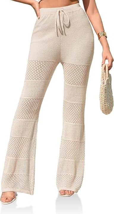 🌴 Boho Crochet Knit Beach Cover-Up Pants