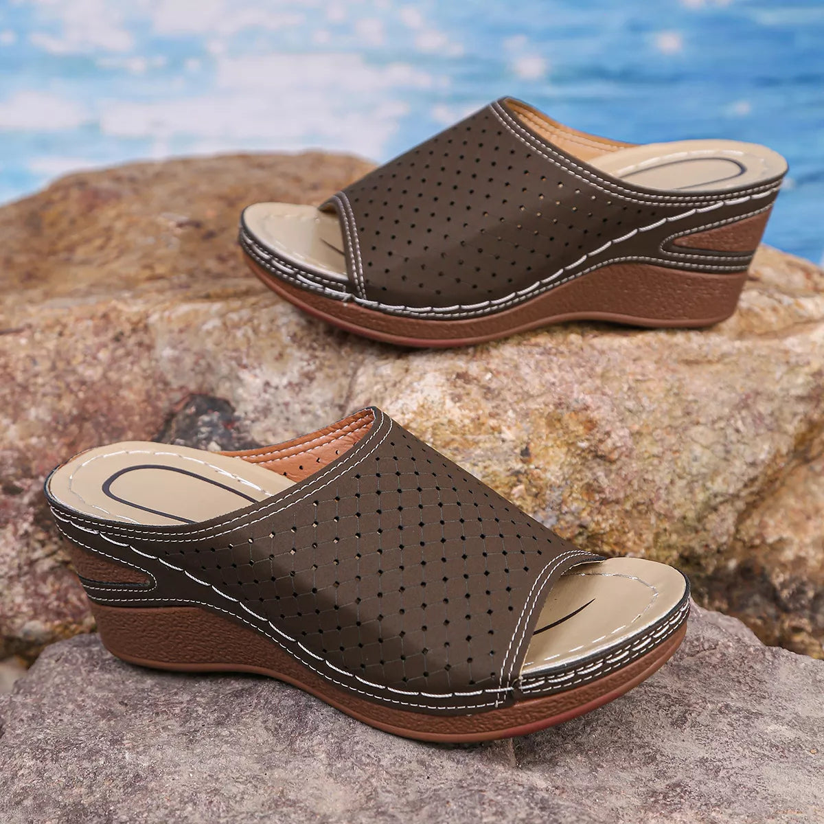 Open Toe Wedge Sandals